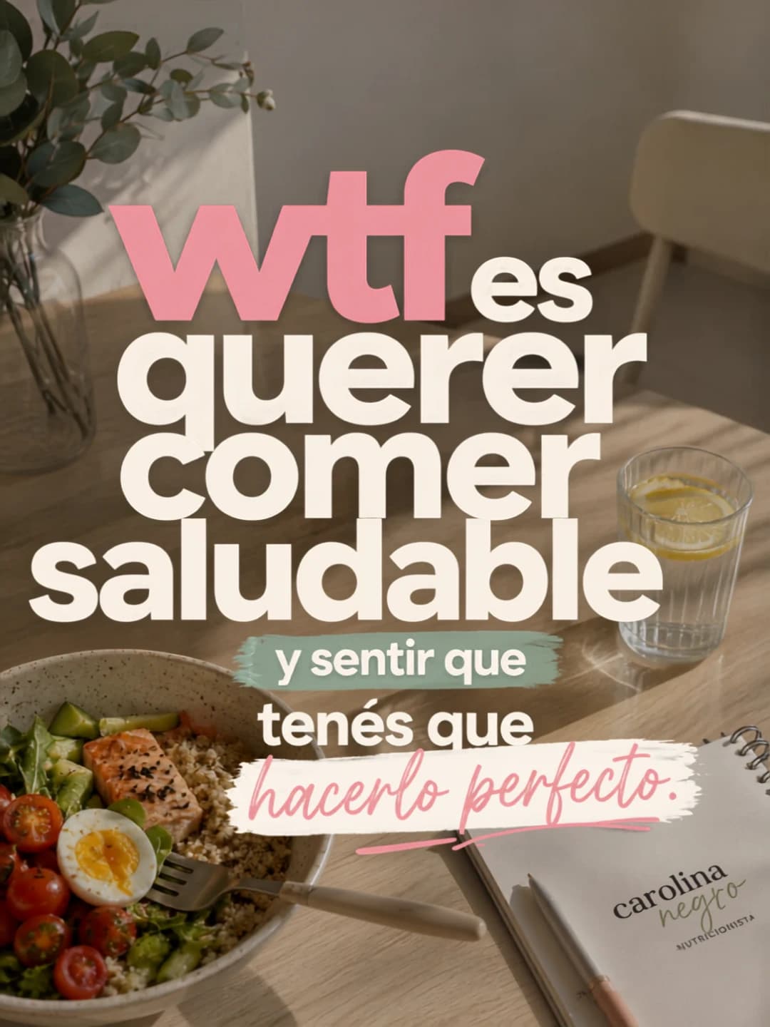 Carrusel de Caro: «WTF es querer comer saludable y sentir que tenés que hacerlo perfecto»